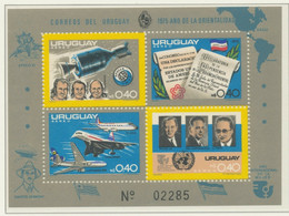 URUGUAY 1975 APOLLO SOYUZ, USA, UN, Aviation Superb U/M Rare MS - Uruguay