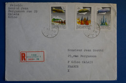 N21 HONGRIE BELLE LETTRE RECOM.1982  BUDAPEST POUR  CALAIS FRANCE + AFFRANCHISSEMENT PLAISANT - Lettres & Documents