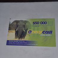 Zimbabwe-(zw-eas-ref-0003)-elephant-(20)-($50.000)-(0962-5891-3998-4743)-used Card+1card Free - Zimbabwe