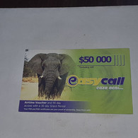 Zimbabwe-(zw-eas-ref-0003/2)-elephant-(22)-($50.000)-(0962-0659-9268-4026)-used Card+1card Free - Simbabwe