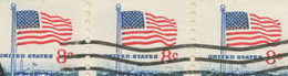 USA 1971 8 C Flag And White House Strip Of Three Superb Air Mail Cover VARIETIES - Briefe U. Dokumente