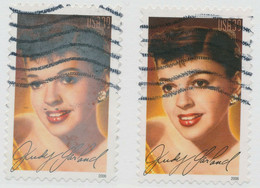 USA 2006 Judy Garland 39C Gest. Pra.-Stück, ABART: Scheinbar   Herstellungsbedingte Blasse Farben M. Vergl.-Stck, Selten - Used Stamps