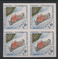 Monaco - 1964 - Poste Aérienne PA N°Yv. 83 - Olympics - Bloc De 4 - Non Dentelé / Imperf. - Neuf Luxe ** / MNH - Variétés