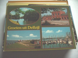 Nederland Holland Pays Bas Delfzijl Met Station En Haven - Delfzijl