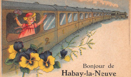 Belgique - Luxembourg - Bonjour De HABAY-la-NEUVE - Train Fantaisie Dessiné - Habay