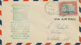 USA 1929 5 C Leuchtfeuer Mailed At The Second Annual All American Aircraft Show - 1c. 1918-1940 Lettres