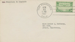 USA 1937 Erstflug Pan Am Trans-Pacific F.A.M. Route 14 SAN FRANCISCO – HONOLULU - 1c. 1918-1940 Brieven