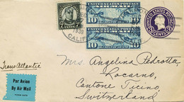 USA 1939 3C GU M Flp. 10C (2x) U 7C McKinley Trans-Atlantic-WWII-Flugpostbf. - 1c. 1918-1940 Covers