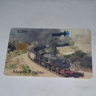Zimbabwe-(ZIM-31)-steam Engine-(59)-($200)-(1300-014926)-(12/00)used Card+1card Free - Zimbabwe