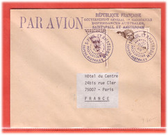 TERRES AUSTRALES LETTRE DE 1948 DE SAINT PAUL  & AMSTERDAM POUR PARIS - ...-1955 Vorphilatelie