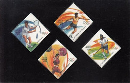 India  2000  Sydney Olympics  Issued Stamps Printed On P&T Issue Formula Postcard  #  32127 D    D Inde Indien - Eté 2000: Sydney - Paralympic