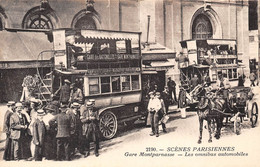 PARIS-75014- GARE MONTPARNASSE , LES OMNIBUS AUTOMIBILES - Distretto: 14