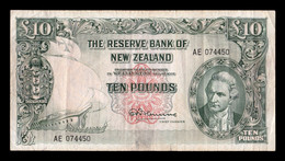 Nueva Zelanda New Zealand 10 Pounds 1967 Pick 161d BC F - Nouvelle-Zélande