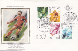 Enveloppe FDC Soie 2043 à 2046 Bloc 58 Sport Billard Foot Cyclisme Voile Mons - 1981-90