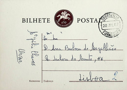 1967 Inteiro Postal Tipo «Emblema Dos CTT» De 50 C. Enviado Do Furadouro (Ovar) Para Lisboa - Postal Stationery