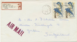 USA 1968 20C (2x) Air Mail Mexican Magpie Superb Air Mail Cover STATEN ISLAND NY - Storia Postale