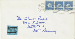 USA 1975 Maschine-Stpl. „U.S. POSTAL SERVICE. MA 015“ Pra.-Lupo-Bf N Deutschland - Brieven En Documenten