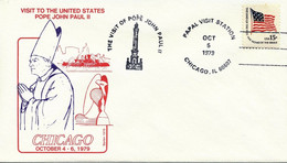 USA 1979 Papstreise USA - "PAPAL VISIT STATION / CHICAGO, IL 60607" Superb Cover - Cartas & Documentos