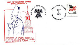 USA 1979 Papstreise USA -PAPAL VISIT STATION / PHILADELPHIA, PA 19104 Superb Cvr - Covers & Documents