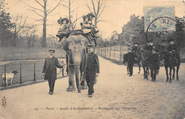 PARIS-75016- JARDIN D'ACCLIMATATION , PROMENADE SUR L'ELEPHANT - Arrondissement: 16