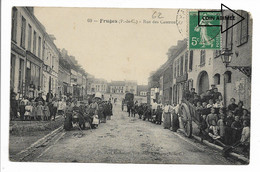 CPA 62 69 FRUGES RUE DES CASERNES PAUL BOULANGER  ANIMEE  TBE - Fruges