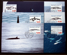 Greenland    1996  Whales Minr. 287-92 Maximum Cards  ( Lot 426 ) - Cartes-Maximum (CM)