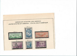 Etats-unis D'Amerique 1933/34 , (n : 323 Neuf  - 324 - 326 - 327 - P.A N: 15A -  17 Obl )     1 Timbre Neuf ** , 5 Obl - Used Stamps