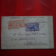 LETTRE RECOMMAND RODEZ POUR VILLEFRANCHE DE ROUERGUE COMMISON ARBITRALE DES LOYERS - Cartas & Documentos