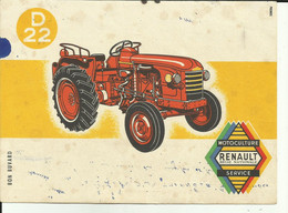 Buvard - Tracteur Renault - D22 - Agriculture - Travaux Des Champs - Réf.54. - Agricultura