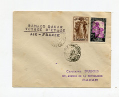 !!! BAMAKO-DAKAR, VOYAGE D'ETUDE AIR FRANCE, LETTRE DE BAMAKO POUR DAKAR DE 1937 - Briefe U. Dokumente