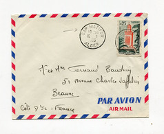 !!! ALGERIE, LETTRE PAR AVION DE 1963 POUR BEAUNE, CACHET CAP MATIFOU - ALGER - Algeria (1962-...)