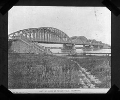 V1210 - ALLEMAGNE - PONT DE CHEMIN DE FER SUR L' ELBE - Plaque Photo Originale à Ne Pas Manquer - Plaques De Verre