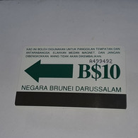 Brunei-(BN-JAB-005A)-orang Berbudi Kita-(1)-(B$10)-(A499492)-(look From Number)-used+1card Prepiad/gift Free - Brunei