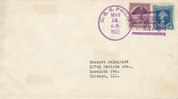 USA 1932 Schiffspostbeleg M Violett. Schiffspost-Stpl. U.S.S. PHILIP - COCO SOLO - Kanalzone