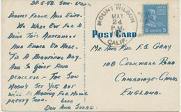 USA 1948 5C James Monroe (1758-1831) 5th.President VF Pc MOUNT WILSON / CALIF. - Covers & Documents