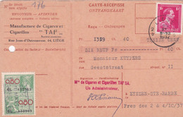 Carte Récépissé 428 Timbres Fiscal - Documenten