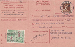 Carte Récépissé 341 Timbre Fiscal Koekelberg - Documents