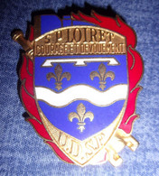 Insigne U.D.S.P. Du Loiret - Sapeurs Pompiers - Blason - Flammes - Pompiers