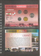 Libano - Folder Bolaffi "Monete Dal Mondo" FdS Con Serie Completa: Repubblica Terza Serie - Km36/km40 - Líbano