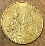 77 DISNEYLAND PARIS MICKEY 20 ANS DISNEY MDP 2012 MÉDAILLE MONNAIE DE PARIS JETON TOURISTIQUE MEDALS COIN TOKENS - 2012