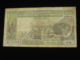 SENEGAL - 500 Francs 1981 K - Banque Centrale Des Etats De L'Afrique De L'Ouest  **** EN ACHAT IMMEDIAT **** - Senegal