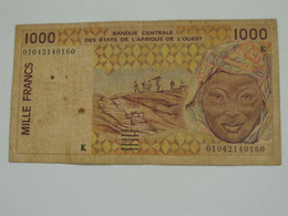 SENEGAL - 1000 Francs 2000-2001 K - Banque Centrale Des Etats De L'Afrique De L'Ouest  **** EN ACHAT IMMEDIAT **** - Senegal