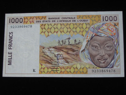 SENEGAL - 1000 Francs 1992 K - Banque Centrale Des Etats De L'Afrique De L'Ouest  **** EN ACHAT IMMEDIAT **** - Senegal