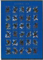 Faroe Gledilig Jol Good Sheet Denmark INDENIGIOUS BIRDS  Very Fine MNH - Blocks & Kleinbögen