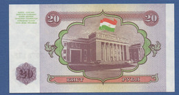 TAJIKISTAN - P. 4 – 20 Ruble 1994 UNC - Tadzjikistan