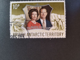 British Antarctic Territory BAT 1972 Silberhochzeit 10p Gebraucht - Gebraucht