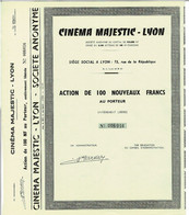 Titre Ancien - Cinéma Majestic Lyon  -Titre Non émis - - Cinéma & Theatre