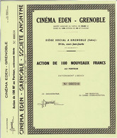 Titre Ancien - Cinéma Eden Grenoble -Titre Non émis - - Cinéma & Theatre