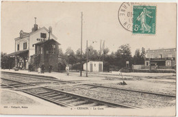 CPA Cesson  (77) La Gare De Cesson Et Son Hotel Restaurant De La Gare  Ed Thibault Expédiée à Nam Dinh Tonkin - Cesson