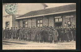 CPA Coolus, La Gare, Group D`Officiers Et Sous-Officiers, Des Soldats Im La Gare - Unclassified